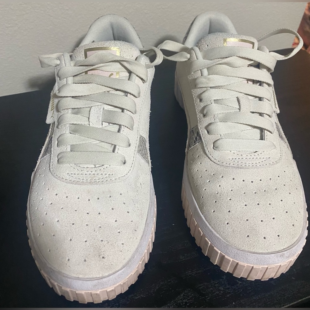 Used Good condition Puma womens Cali Suede Snake Platform Sneakers size 8.5 - Picture 7 of 15